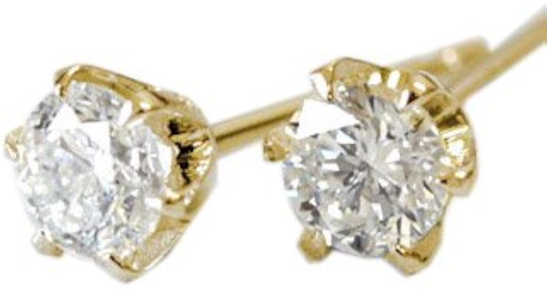 Amazon | 【ジュエリーエクセレンテ】K18YG 0.3ct ダイヤ ピアス